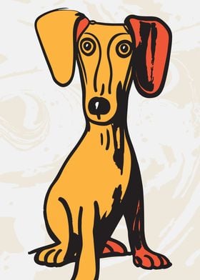 Dachshund Dog Illustration