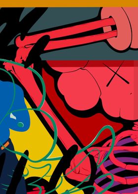 Abstract kaws