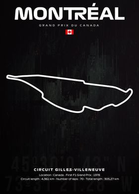 F1 Montreal circuit map