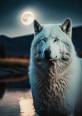 White Wolf and The Moon