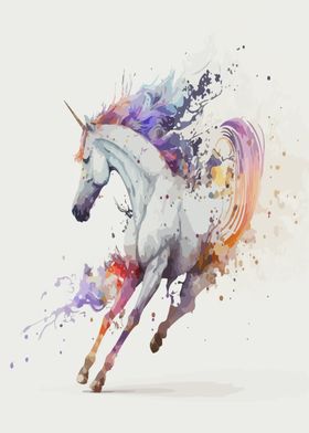 Fantasy Unicorn Watercolor