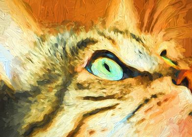 Oil Cat Portrait
