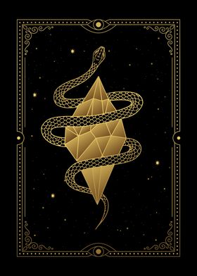 Tarot snakes with crystal