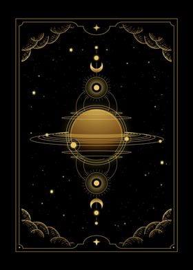 Tarot cosmic star moon