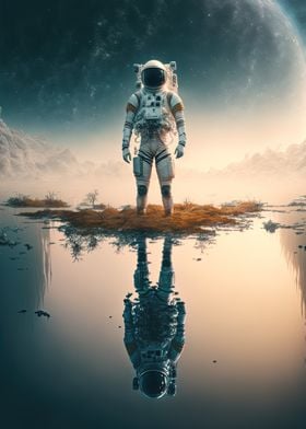 Astronaut on New Planet