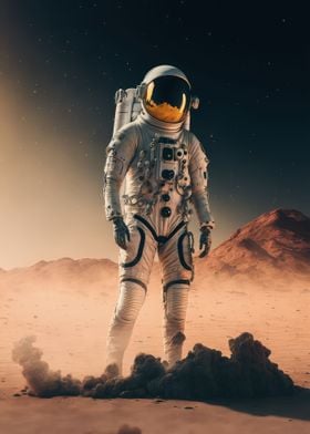 Astronaut on New Planet