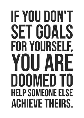 Set Goals For Yourself