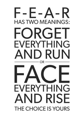 Fear has Two Meanings