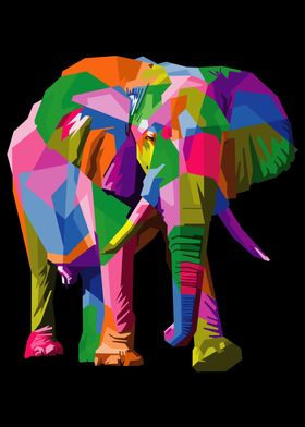 colorful elephant vector