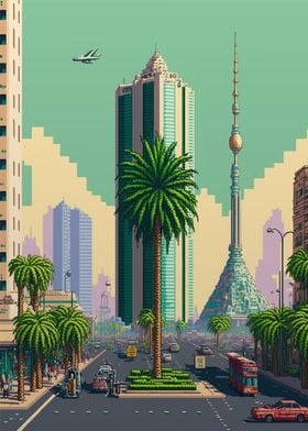 Jeddah Pixel art