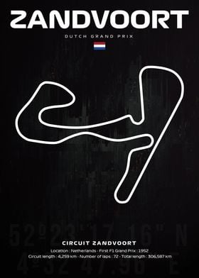 F1 Zandvoort circuit map