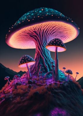 Magic Mushroom on a hill