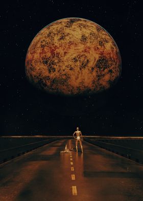 Night Moon 3D Surrealism
