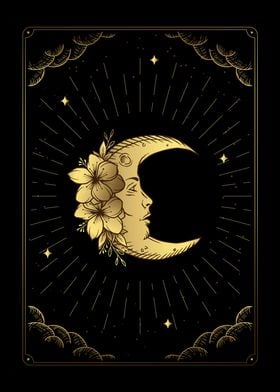 Tarot the moon flower