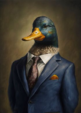 Duck in a suit