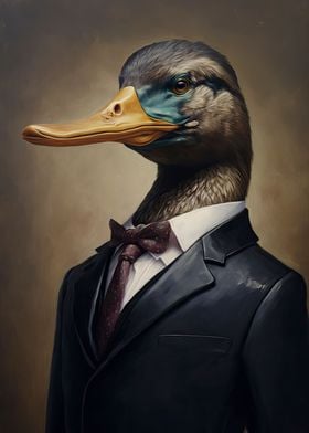 Duck in a suit