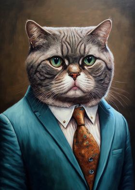 Cat in a suit