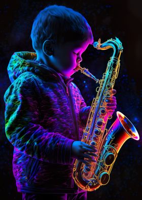 rainbow saxophone AI
