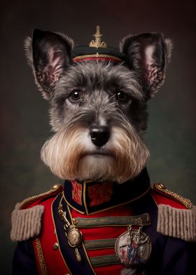 Dog in Military Uniform