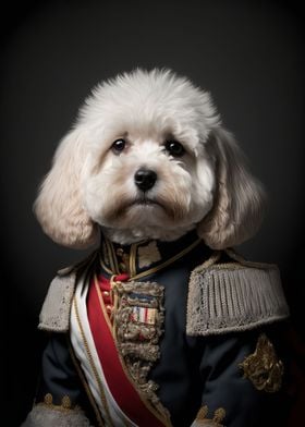 Dog in Military Uniform