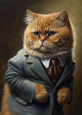 Cat in a suit