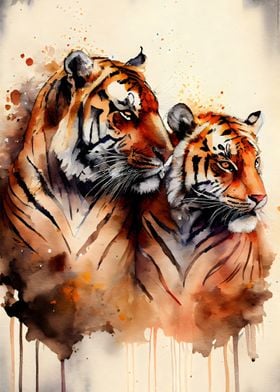 Romantic Tiger Couple