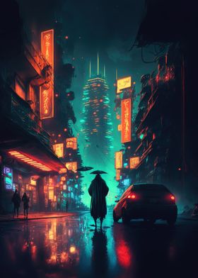 Neon Cyberpunk Japan