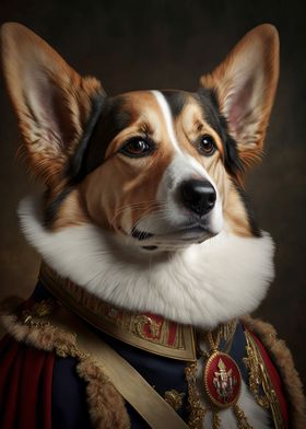 Dog in Military Uniform