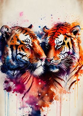 Romantic Tiger Couple