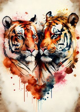 Romantic Tiger Couple