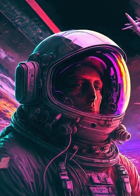 Astronaut synth wave