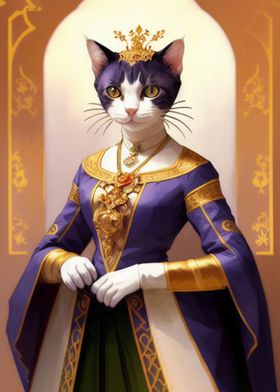 Princess Cat in purple