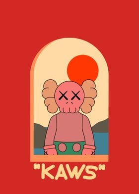 kaws cartoon toys' Poster, picture, metal print, paint by Muhammad Anas