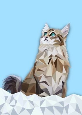 Persian Cat Lowpoly