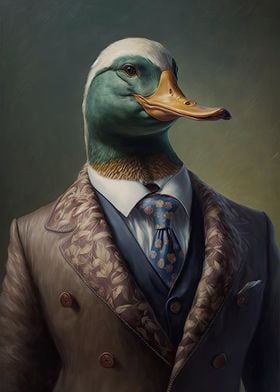 Duck in a suit