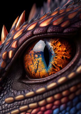 Dragon eye blue poster 