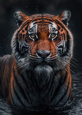 Tiger stand in the River