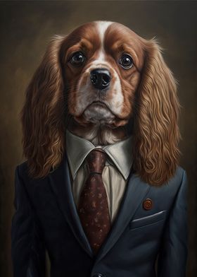 Dog in a suit