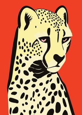 Moody Cheetah Illustration