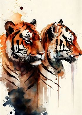 Romantic Tiger Couple