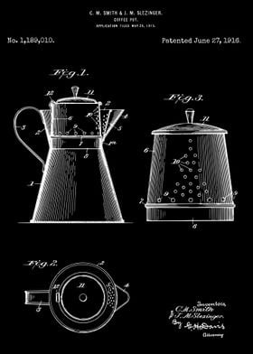 Coffee pot patent 1916
