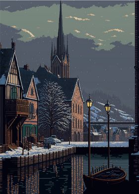 Trondheim Pixel art