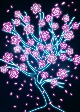 Retro Sakura Tree