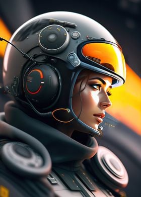 fantasy astronaut girl