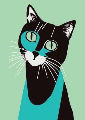 Cute Cat Portrait Poster