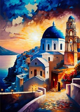  Santorini in Color