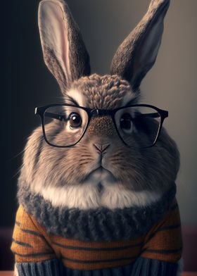 Bunny Rabbit in Clothes