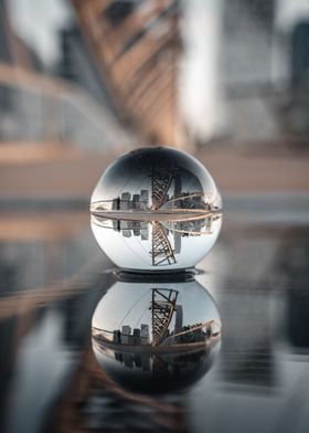 Lensball on Bridge