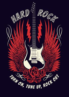 Hard Rock Guitar Roses