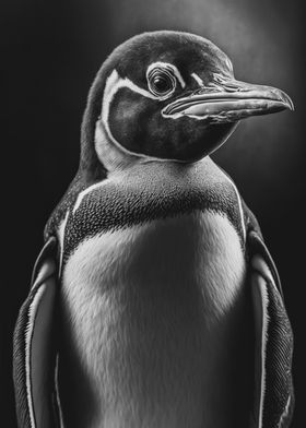 Penguin Portrait Poster